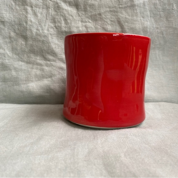 Anthropologie red hand painted Colorway "J" monogram initial mug - Picture 7 of 10